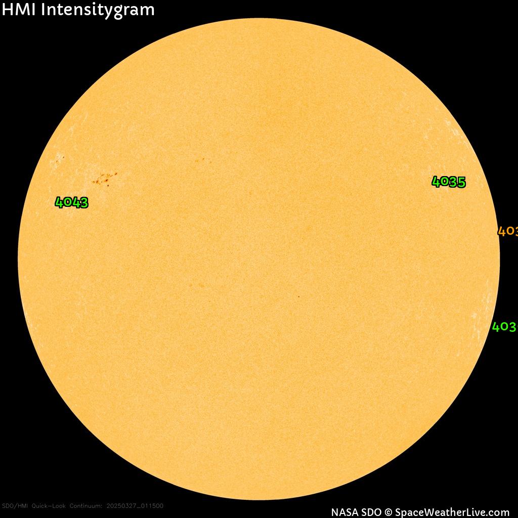 Sonnenfleckenregionen