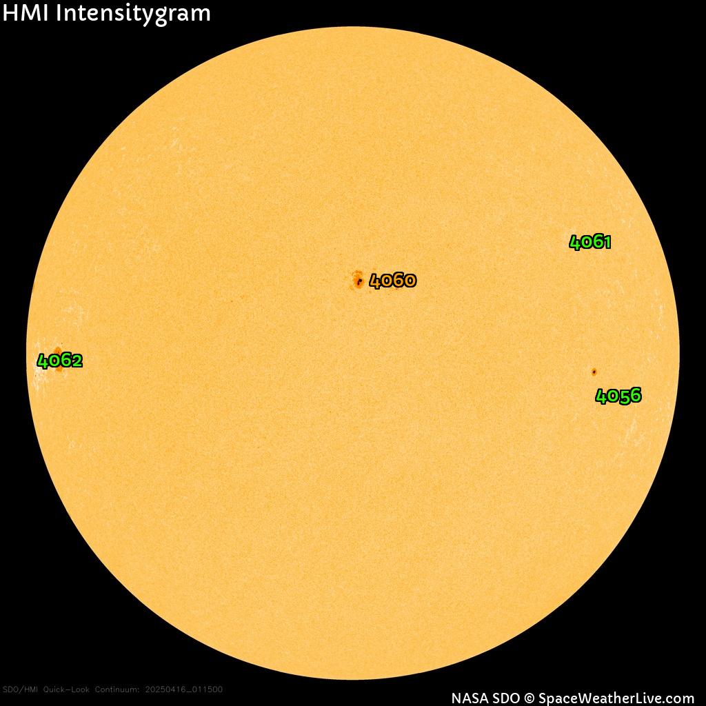 Régions de taches de soleil