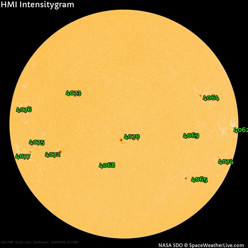 Sunspot regions