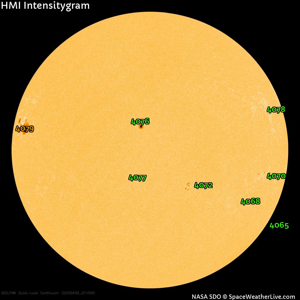 Sunspot regions