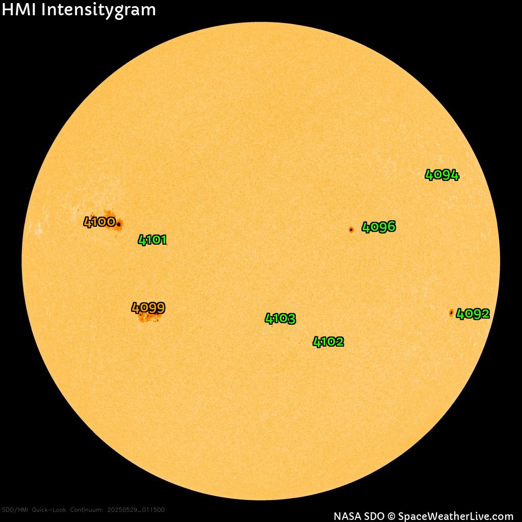 Sunspot regions