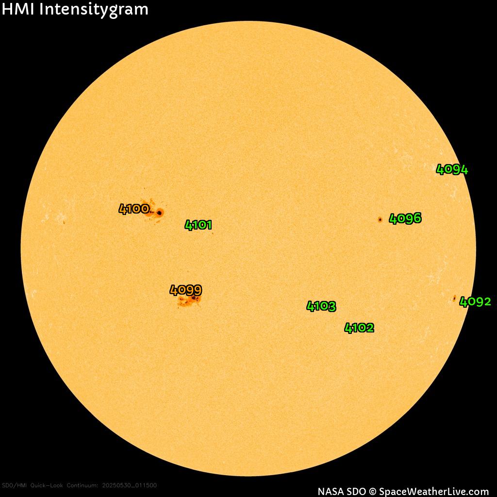 Sunspot regions