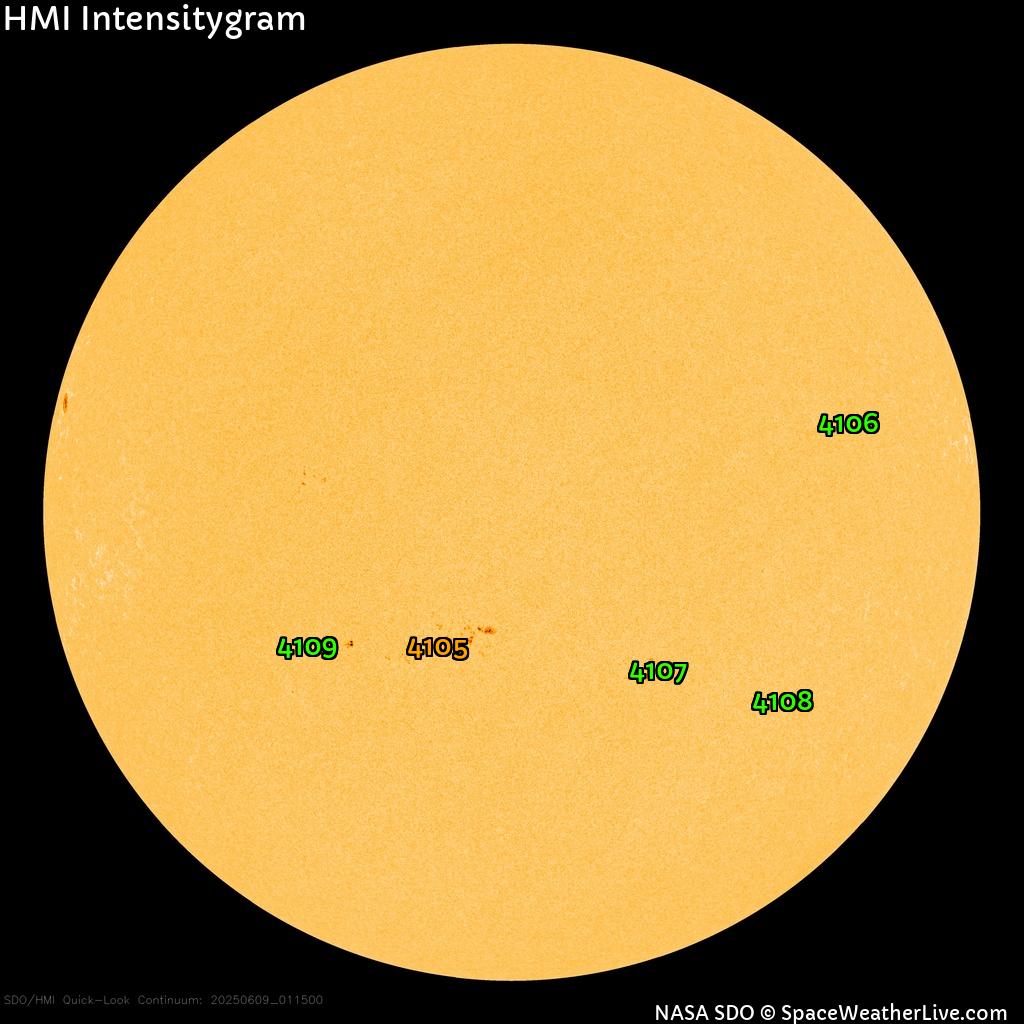 Sonnenfleckenregionen