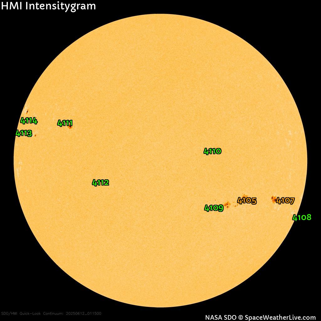 Sonnenfleckenregionen