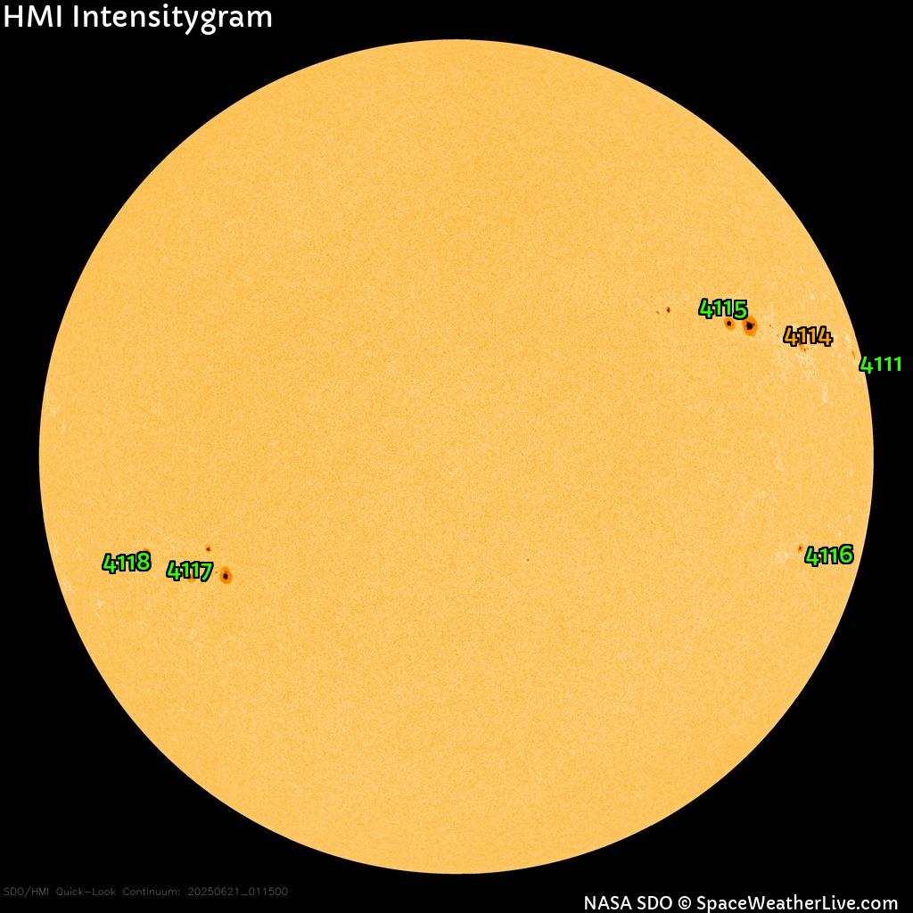 Sunspot regions