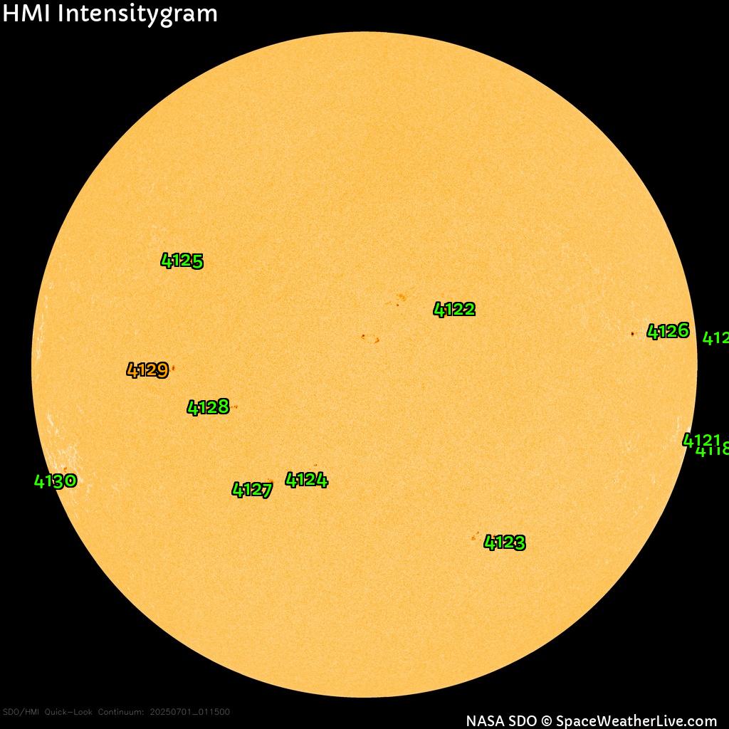 Sunspot regions
