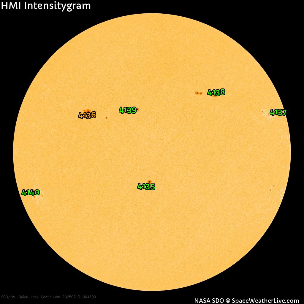 Sunspot regions