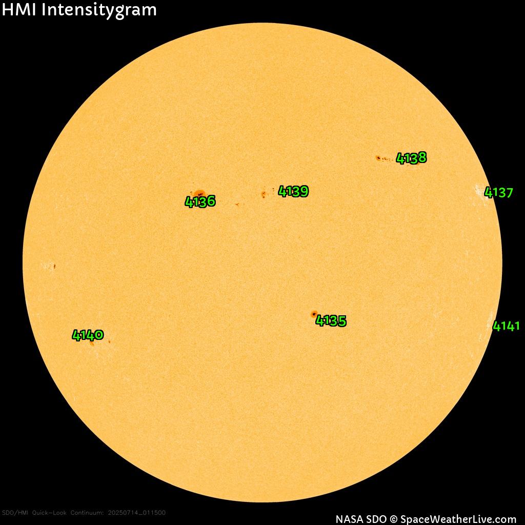 Sunspot regions