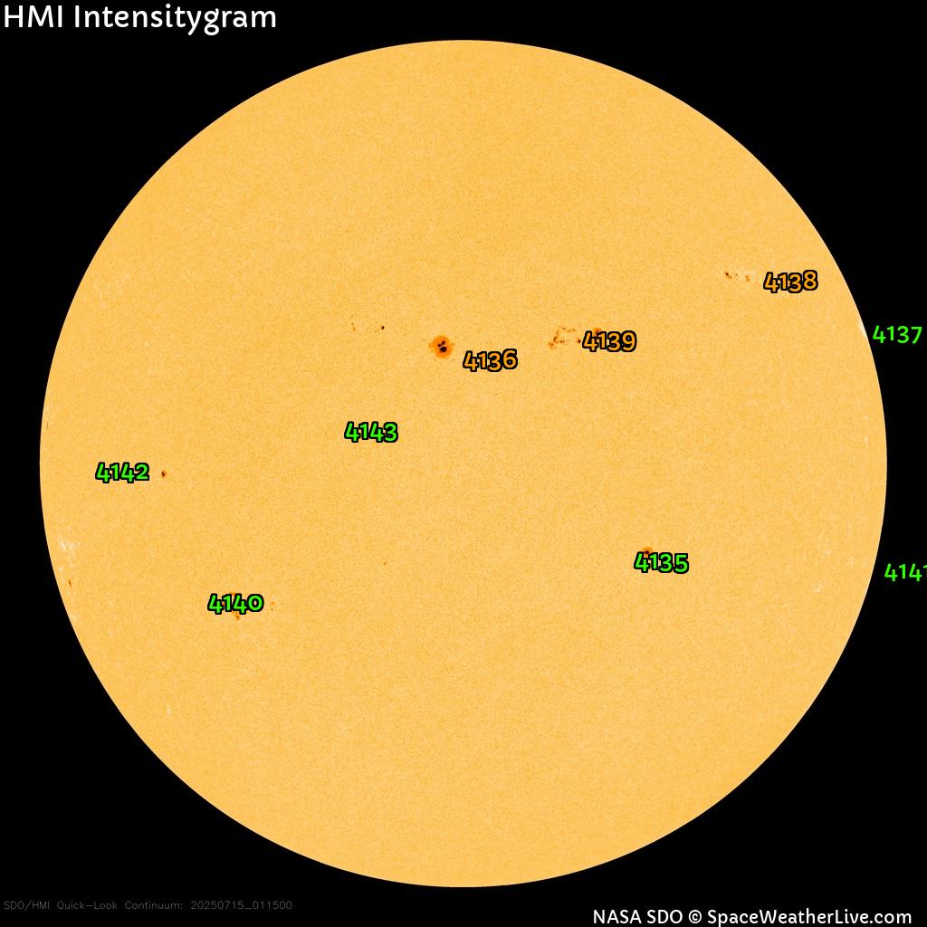 Sunspot regions