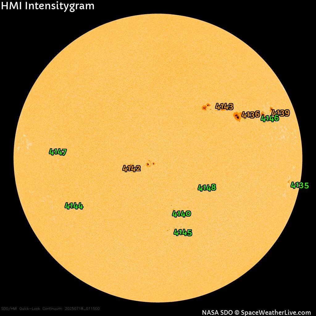 Sunspot regions
