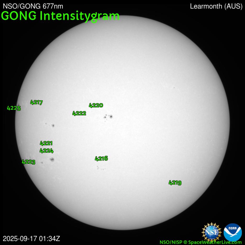 Sonnenfleckenregionen