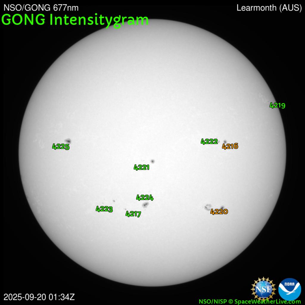 Sonnenfleckenregionen