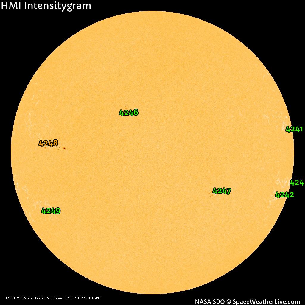Sonnenfleckenregionen