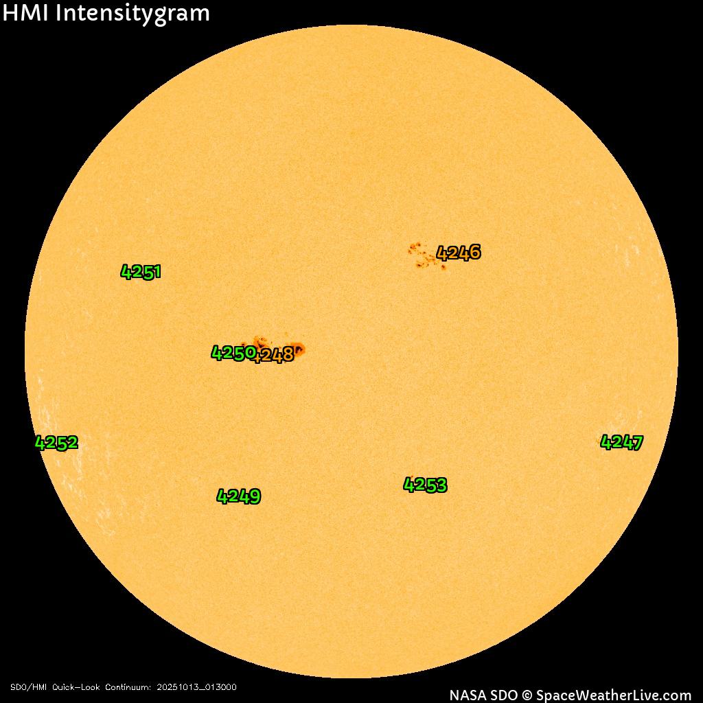 Sonnenfleckenregionen