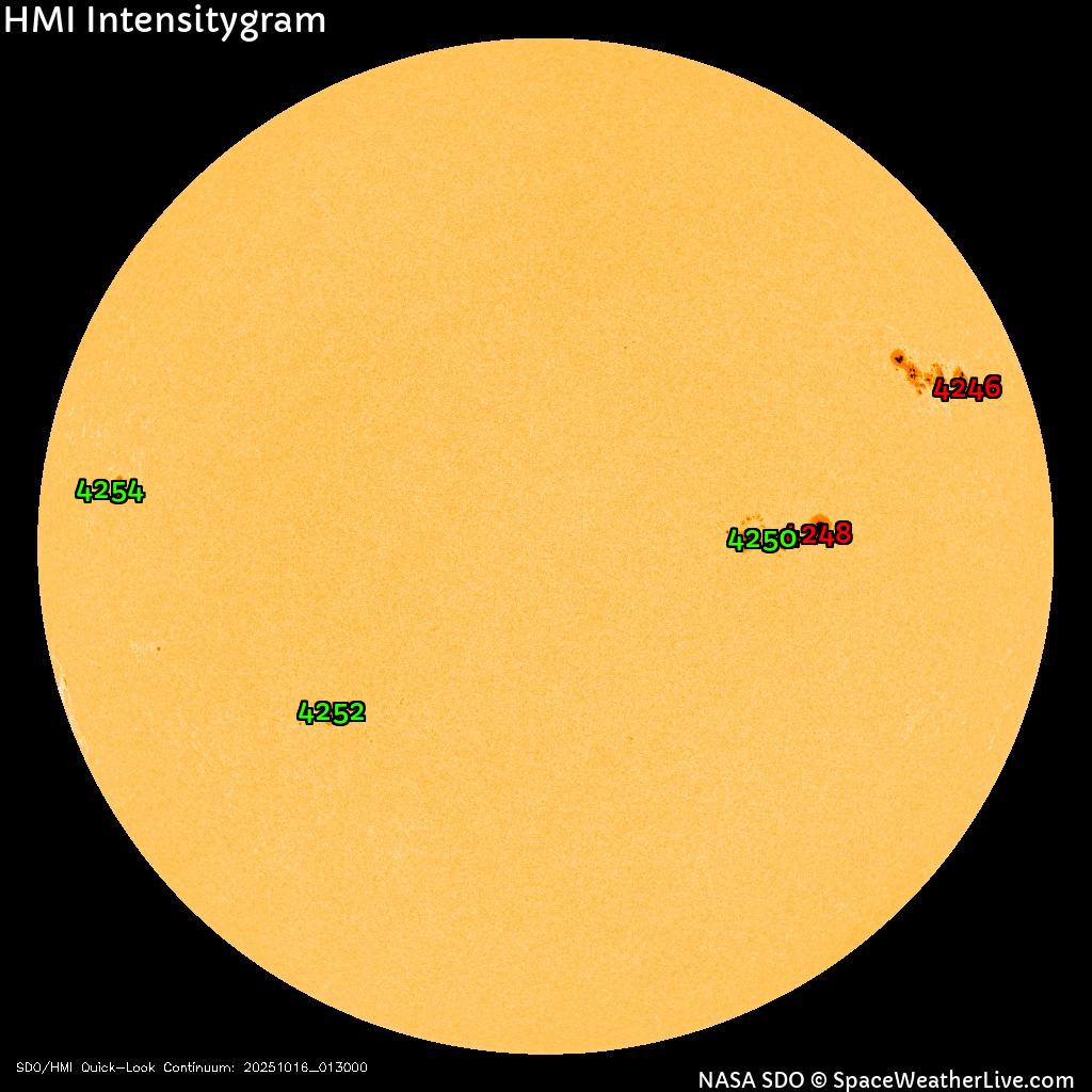 Sonnenfleckenregionen