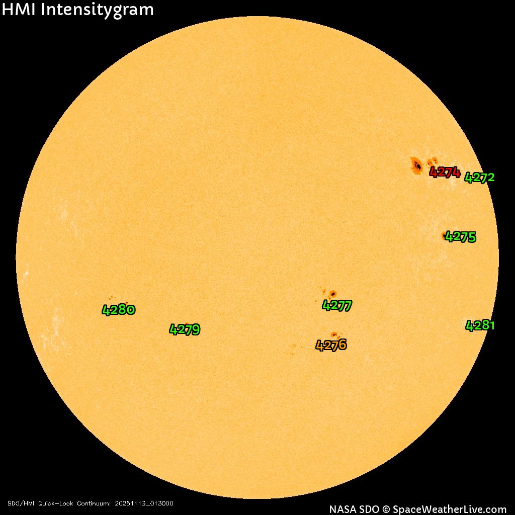 Sunspot regions