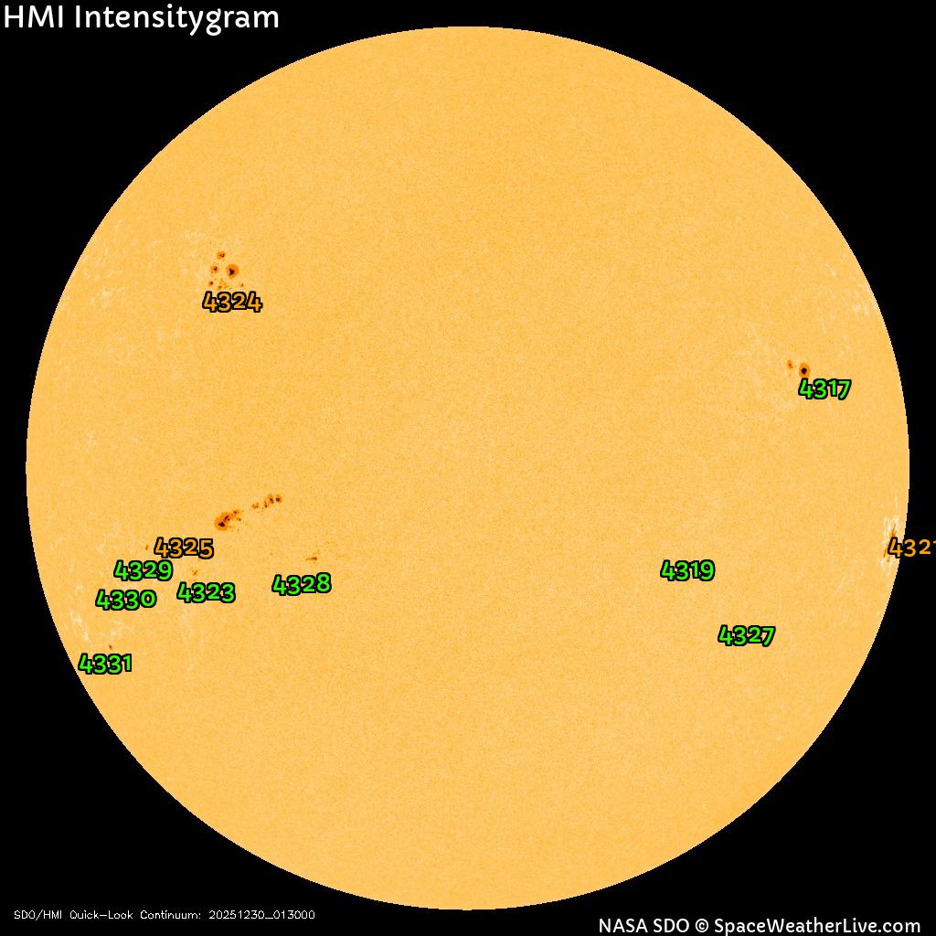 Sunspot regions