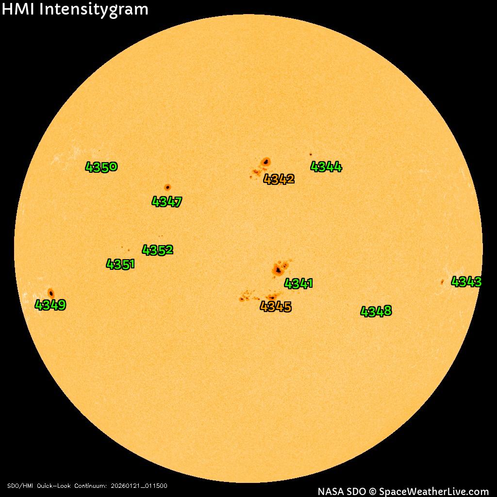 Regioni di macchie solari