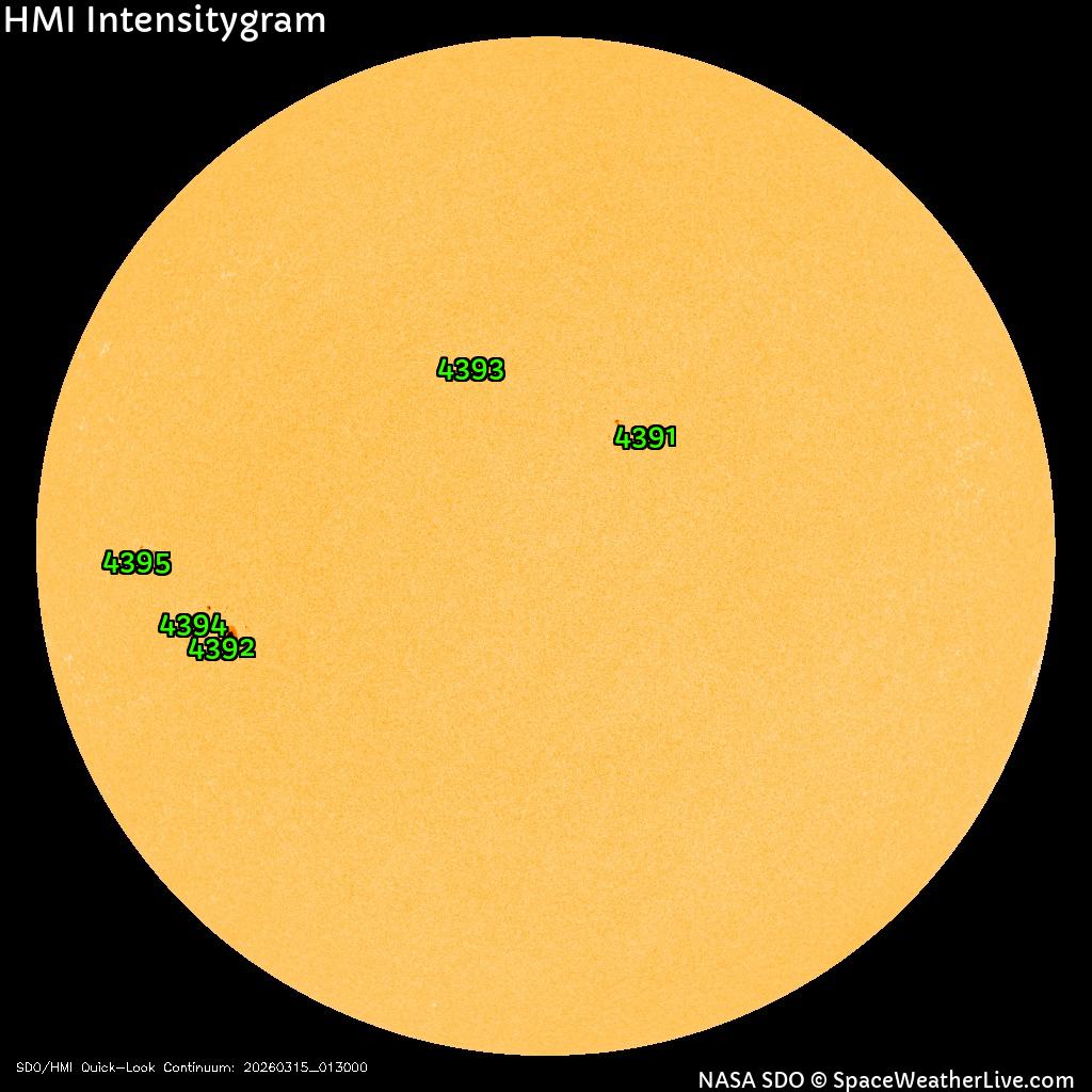 Régions de taches de soleil