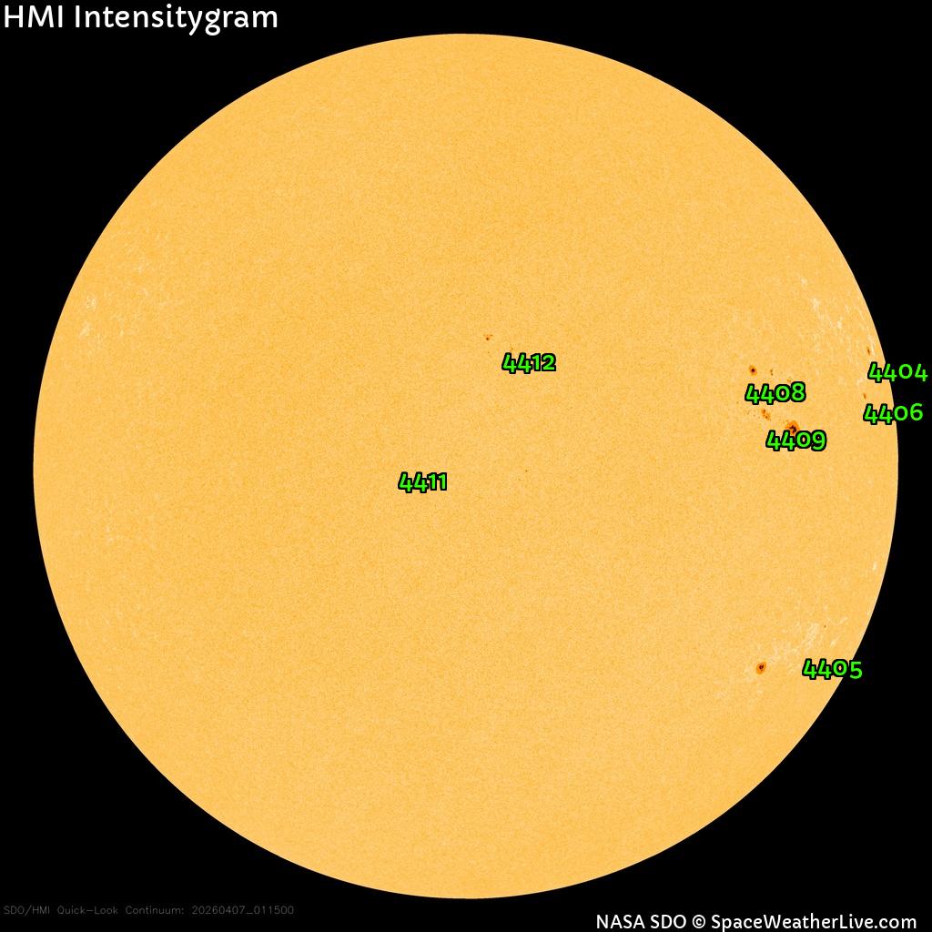 Sonnenfleckenregionen