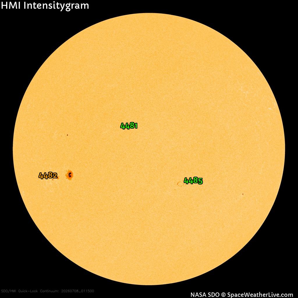 Sonnenfleckenregionen
