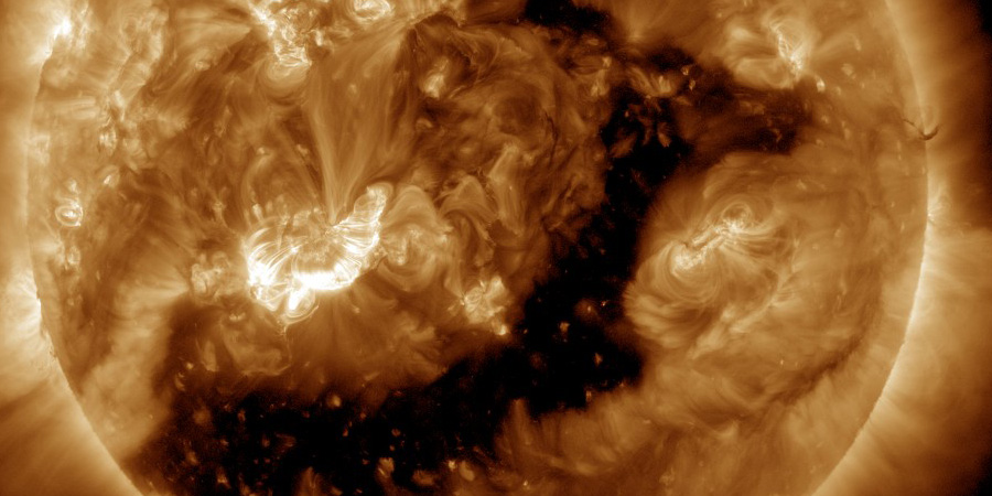 X1.9 solar flare with earth-directed CME